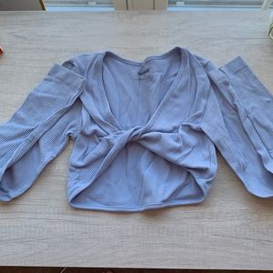 Blue twist front crop top from Garage. Size:S